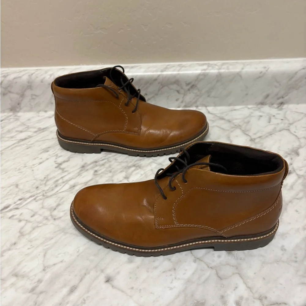 Rockport Tan Leather Chukka Boots - Lace-Up Men’s Casual